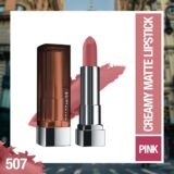 Maybelline New York Matte Lipstick, Intense Colour, Moisturised Lips, Color Sensational Creamy Matte, 507 Almond Pink, 3.9g - Image 2